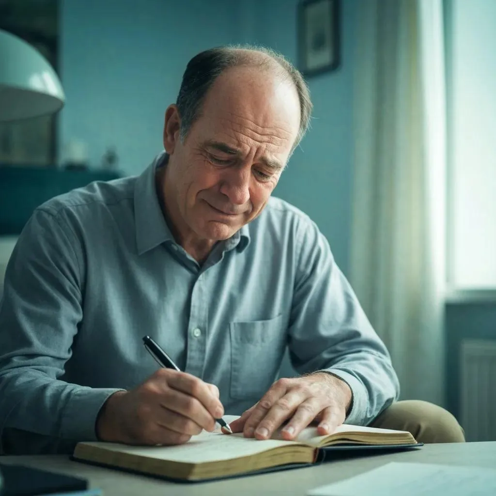 Person Writing In A Journal To Process Emotions During Recovery