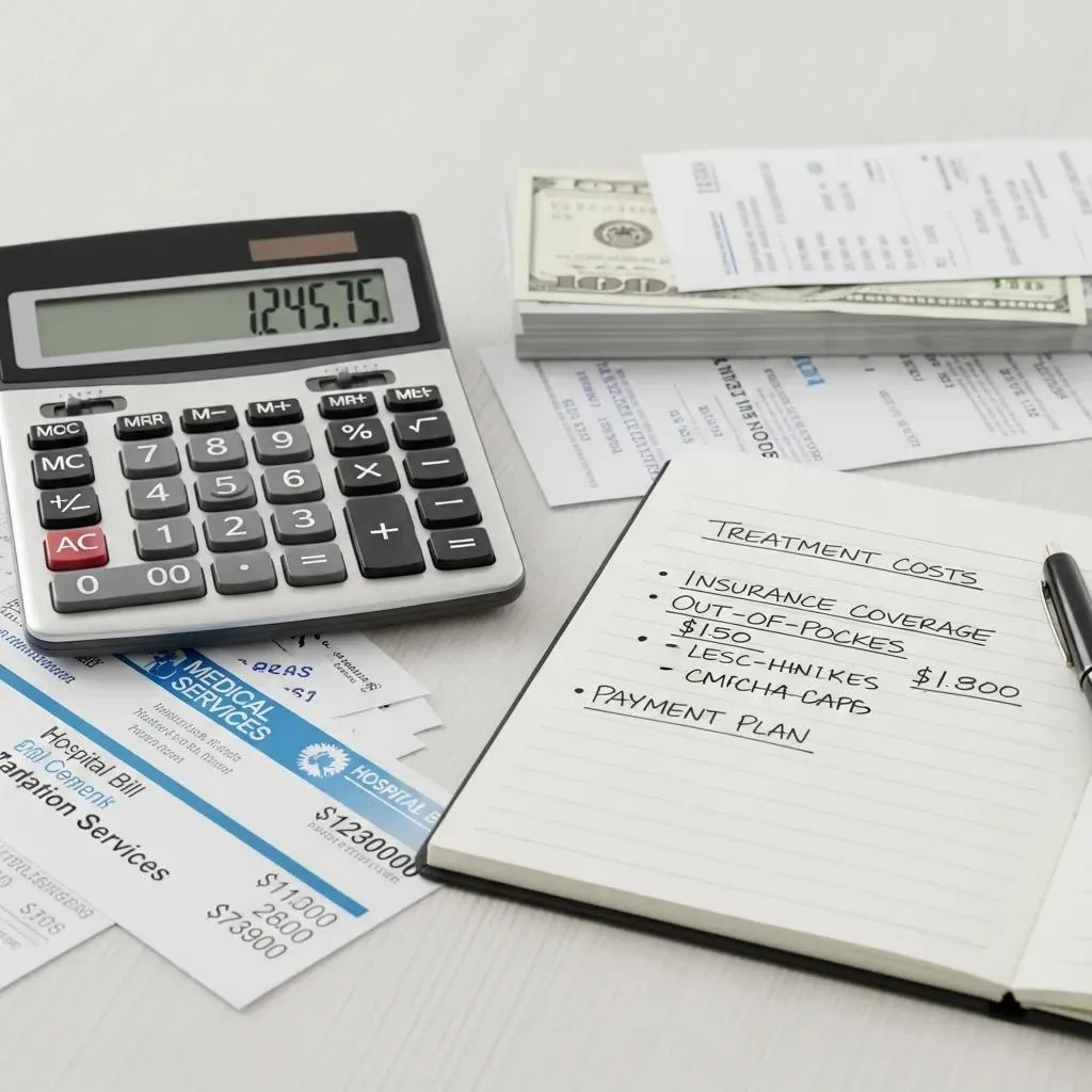 Cigna Insurance For Addiction Treatment Las Vegas Calculator And Bills On A Table To Illustrate Treatment Cost Planning