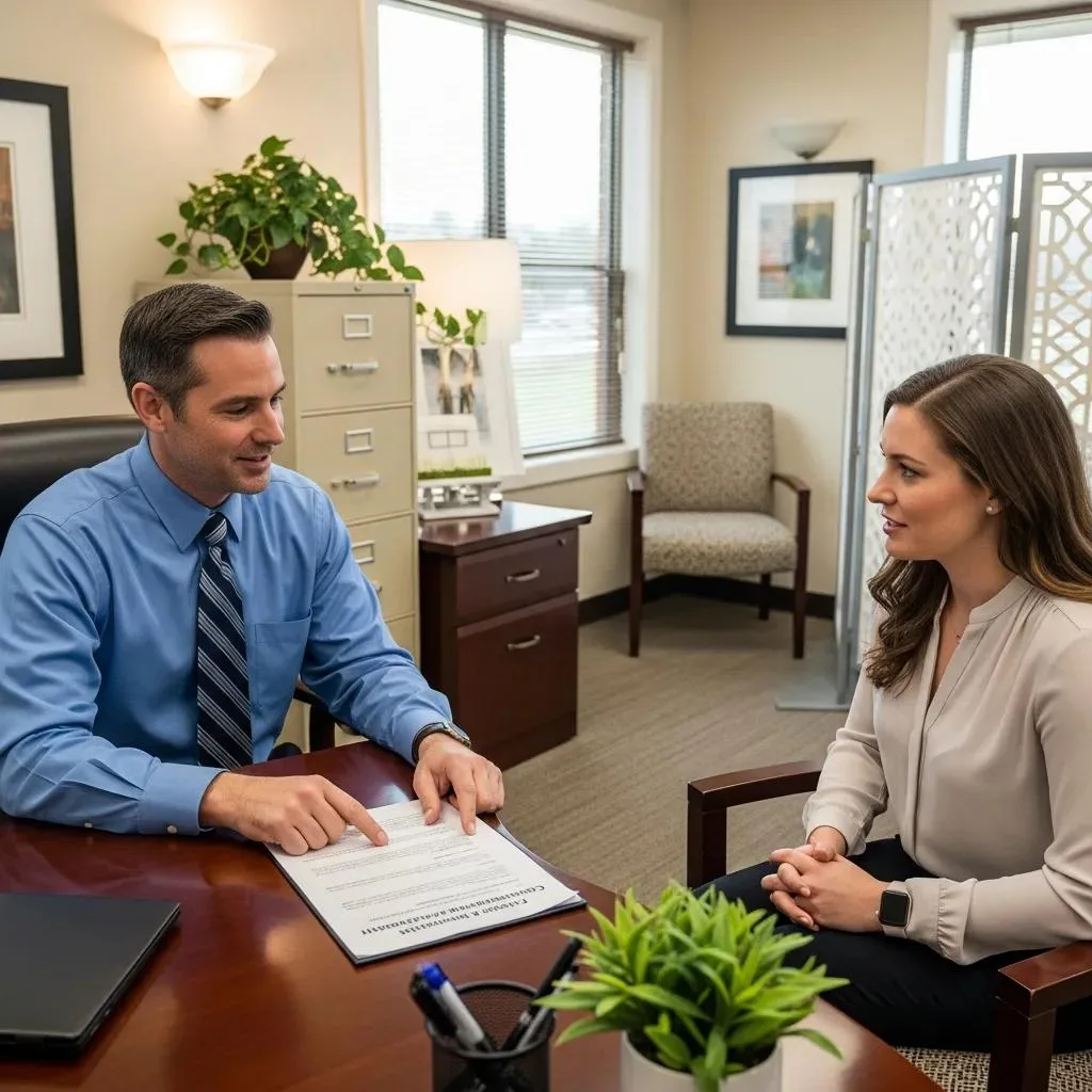 Clinician Reviewing Confidentiality Protections With A Patient