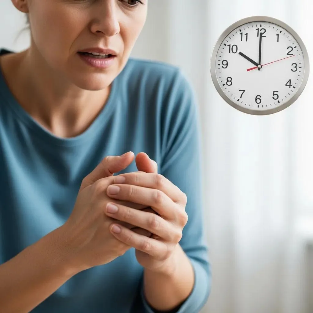 Close-Up Showing Early Withdrawal Symptoms Like Trembling Hands And Discomfort, With A Resilient Expression