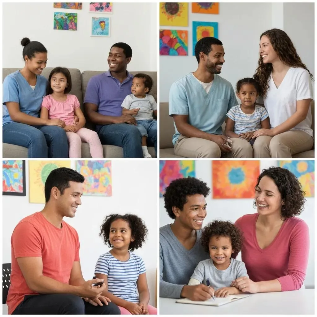 How Family Counseling Supports Addiction Healing Visual Montage Of Different Family Therapy Approaches Used To Treat Substance Abuse