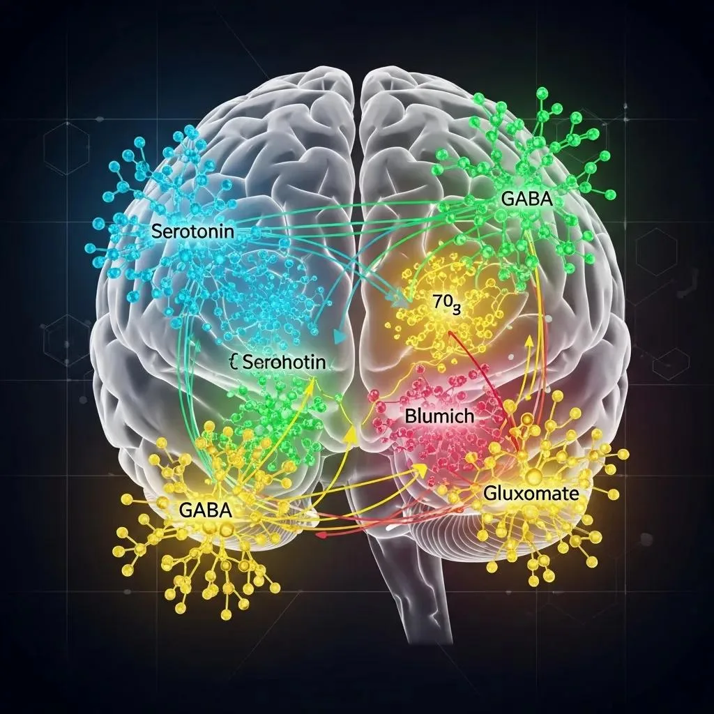 Dopamine &Amp; Addiction: The Brain'S Reward System Colorful Representation Of Neurotransmitters Interacting With A Brain Diagram, Illustrating Their Roles In Addiction