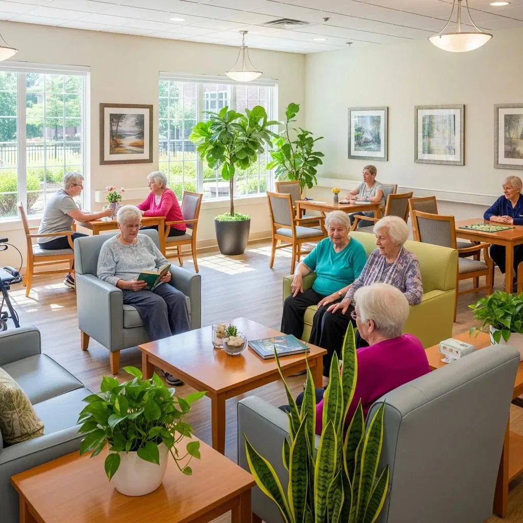 Comprehensive Addiction Recovery Resources Comfortable Common Area In An Inpatient Rehab Setting Supporting Therapy And Rest