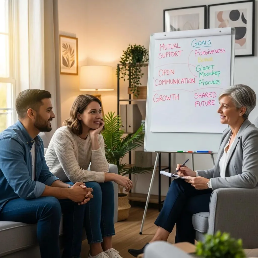 Partners Taking Part In A Joint Therapy Session To Strengthen Recovery And Relationship Skills