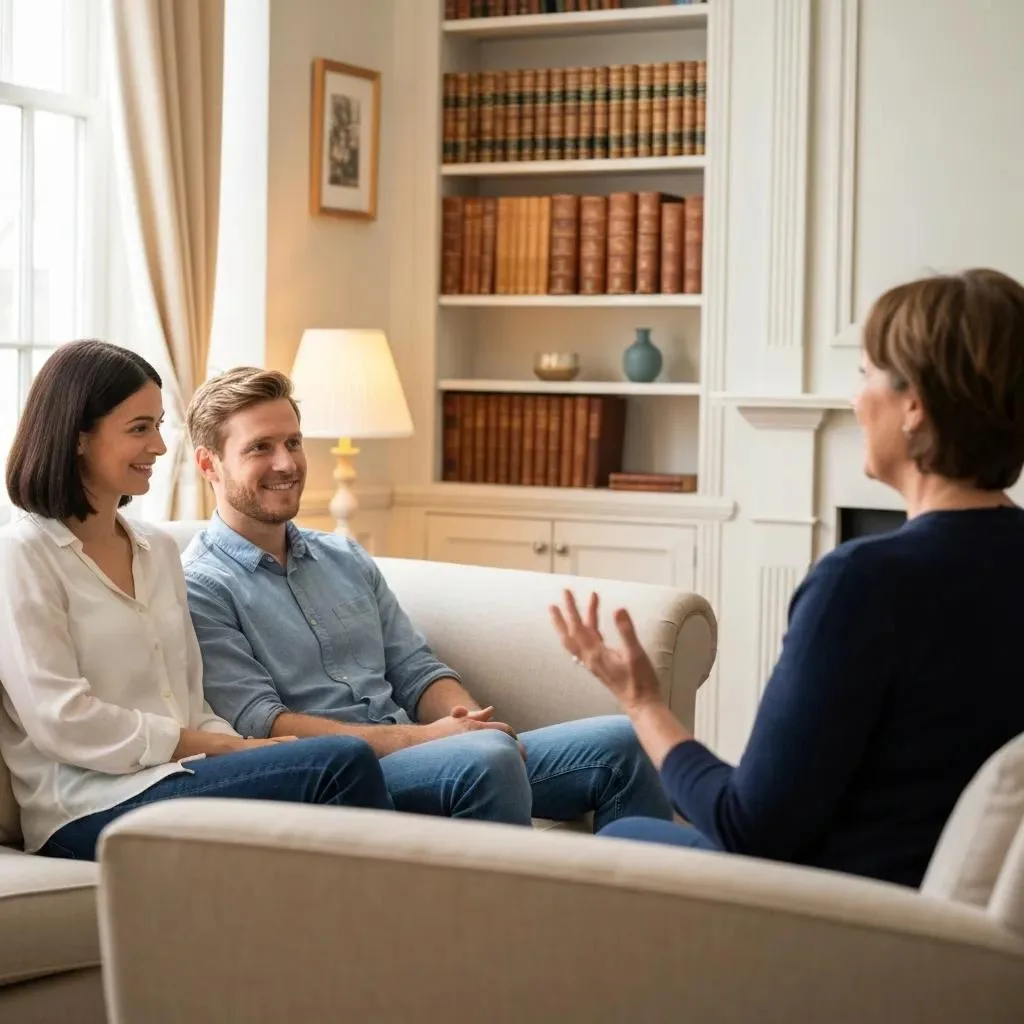 Couples Addiction Rehab Programs In Las Vegas, Nevada Partners Working With A Therapist — Rebuilding Trust And Learning New Coping Skills