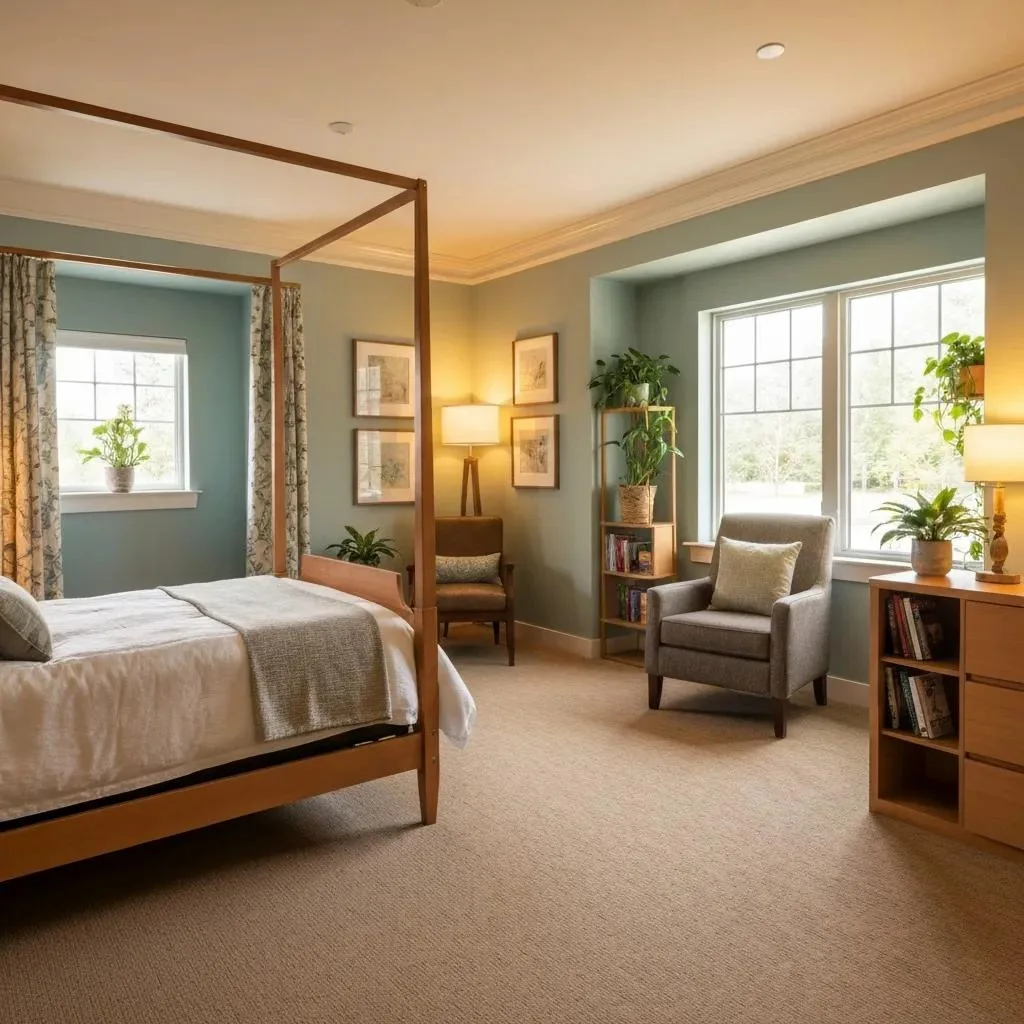 Understanding Average Costs Of Addiction Treatment Programs In Las Vegas: A Comprehensive Guide Cozy inpatient rehab room featuring a comfortable bed, personal touches, and natural light, emphasizing safety and comfort in addiction treatment.