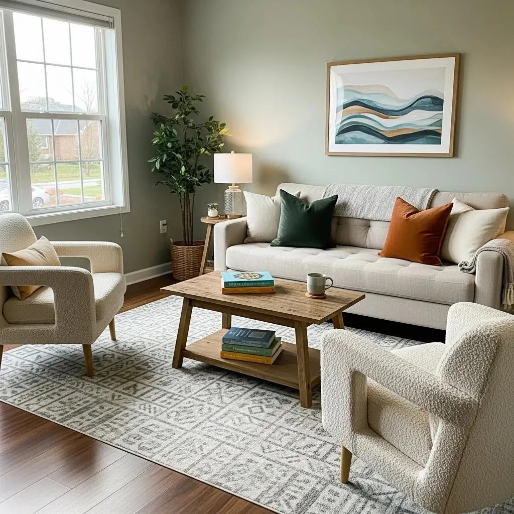 Comfortable Outpatient Therapy Room With Calming Decor For Counseling Sessions