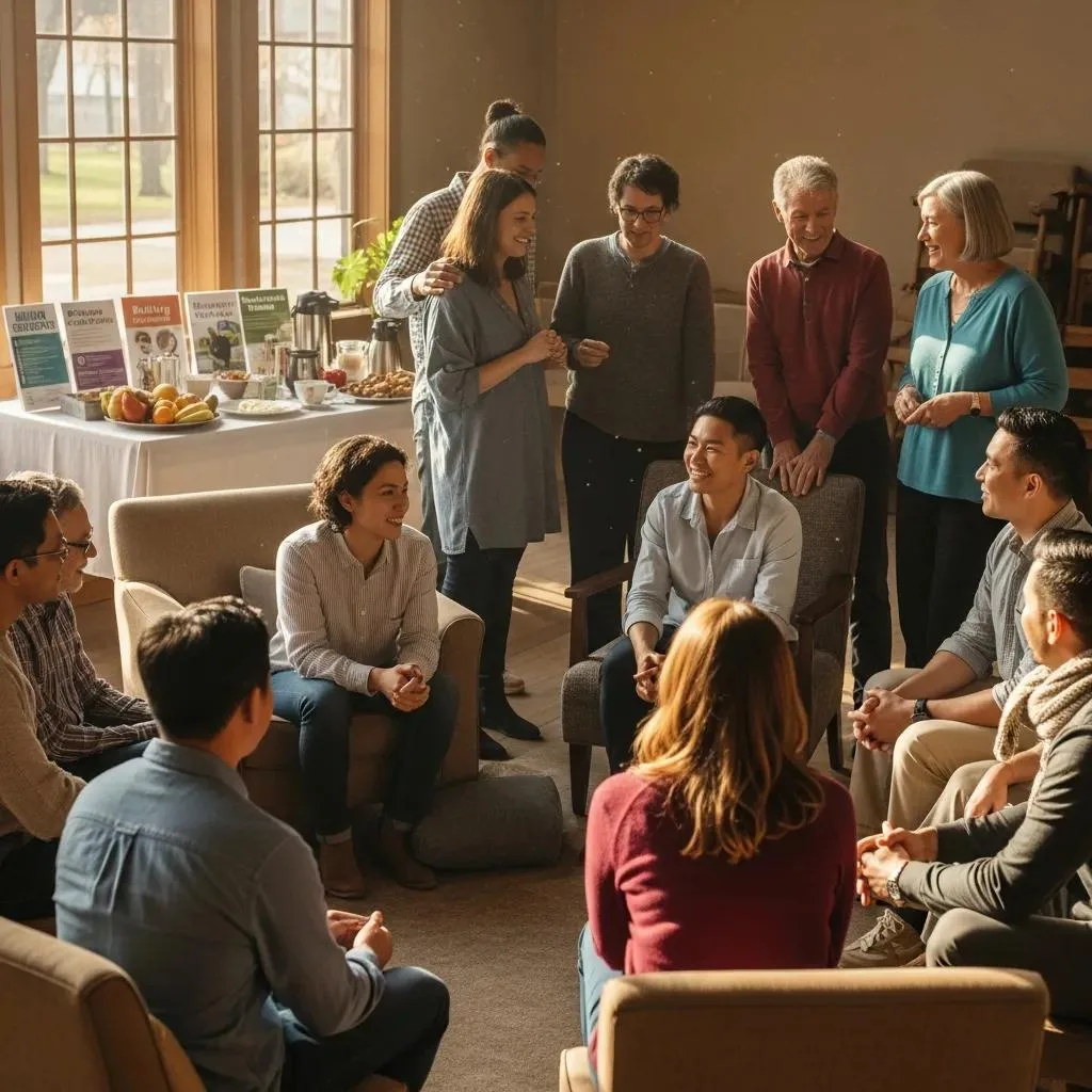 Coping With Loneliness In Addiction Recovery Diverse group of people engaging in supportive activities, highlighting the importance of community connections in addiction recovery and addressing loneliness.