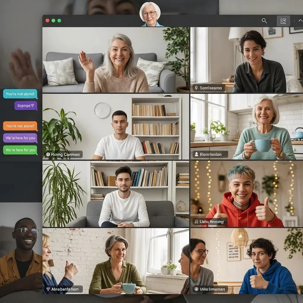 People In A Virtual Support Meeting — Showing How Community Connection Supported Recovery During The Pandemic