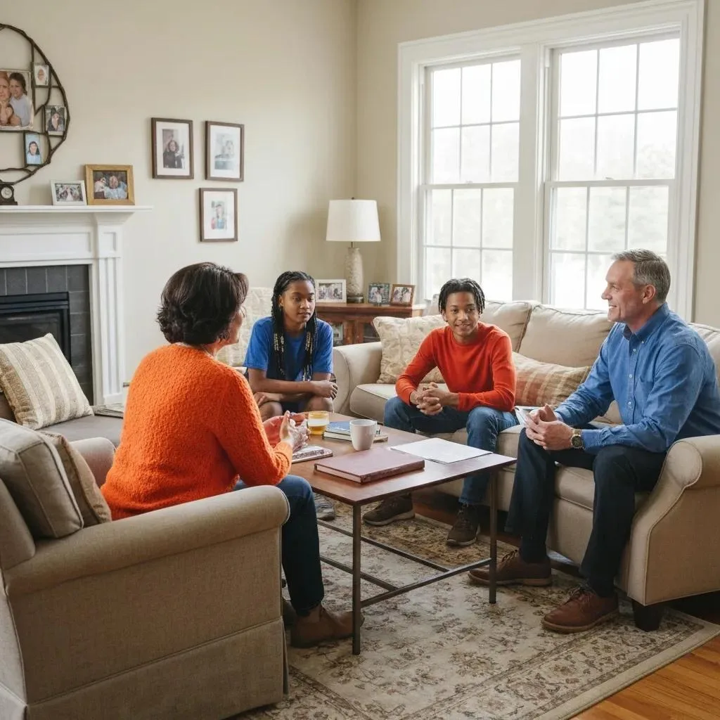 Family Meeting With Care Team To Plan Aftercare And Ongoing Recovery Support