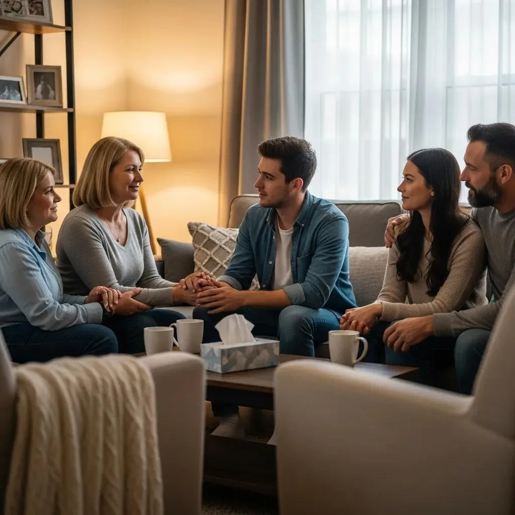 Family Meeting To Discuss Support During A Loved One'S Detox