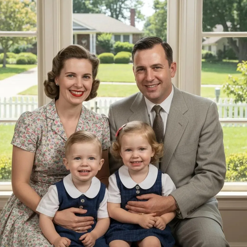 Family of four engaged in a supportive conversation, emphasizing healthy boundaries in addiction recovery, with a backdrop of a serene outdoor setting.