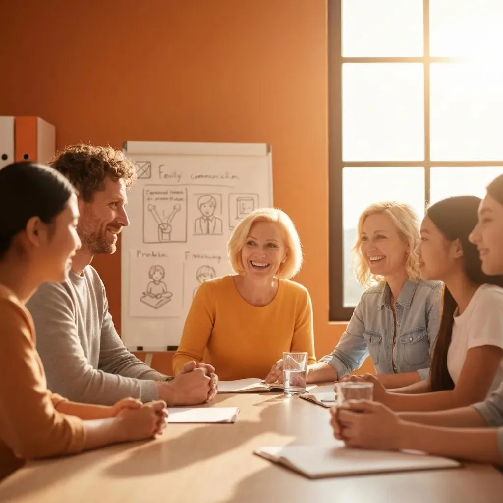 How Family Counseling Supports Addiction Healing Family Members Participate In A Therapy Session, Demonstrating Benefits Of Family-Focused Treatment