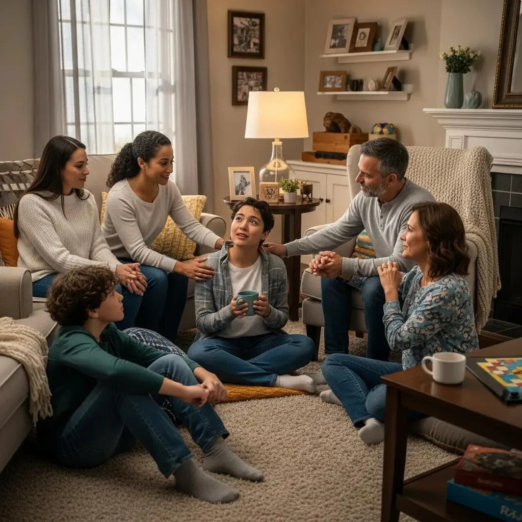 How To Choose An Addiction Treatment Center Family Members In A Supportive Conversation About Recovery