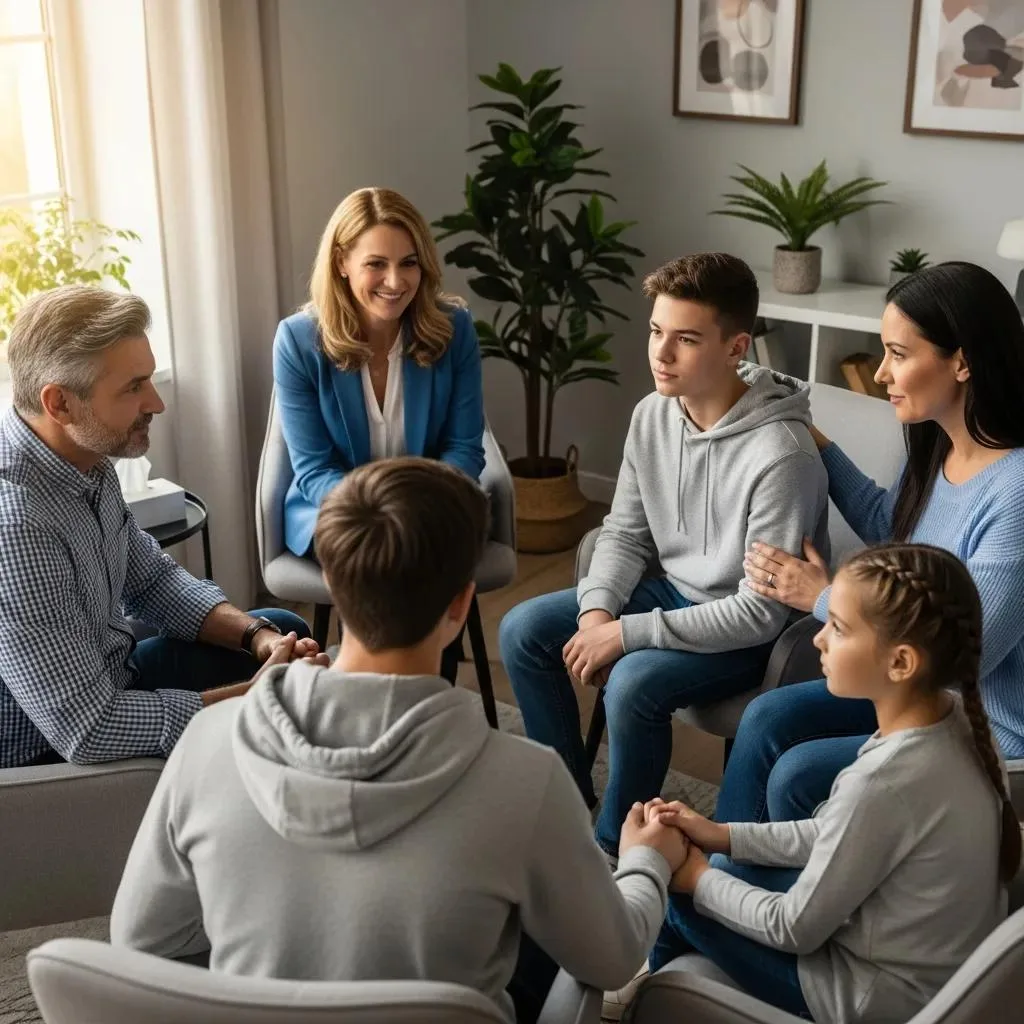 Family Therapy Session At Betterchoice — Supporting Recovery From Co-Occurring Disorders