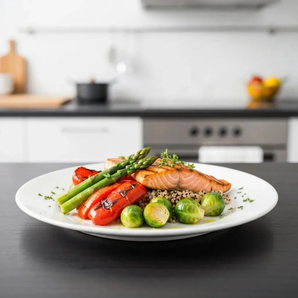 Chef-Prepared Meal At A Luxury Rehab Center Featuring Fresh Ingredients And Elegant Plating