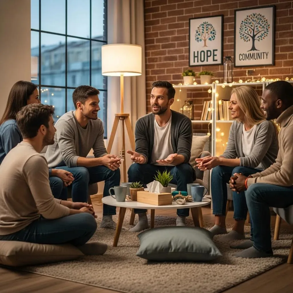 Group Sharing Experiences In A Supportive Setting—Social Support In Recovery