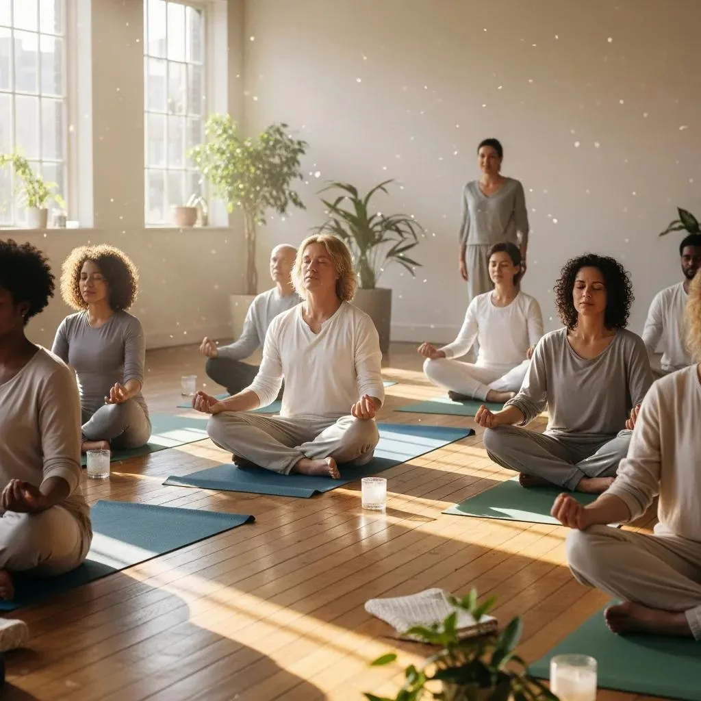 Group Participating In Holistic Therapy Session Focusing On Integrative Benefits