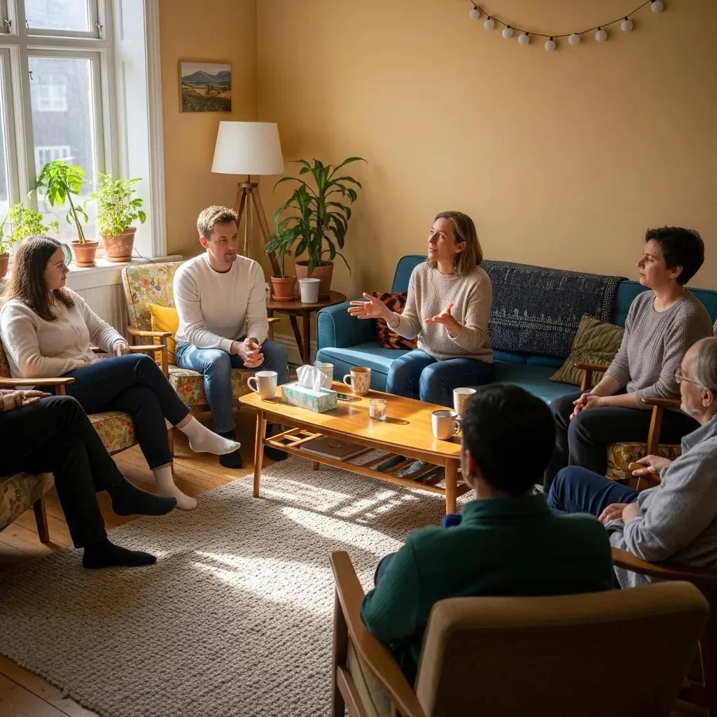 Cross-Addiction: When One Addiction Leads To Another Therapist Leading A Group Focused On Preventing Cross-Addiction During Recovery