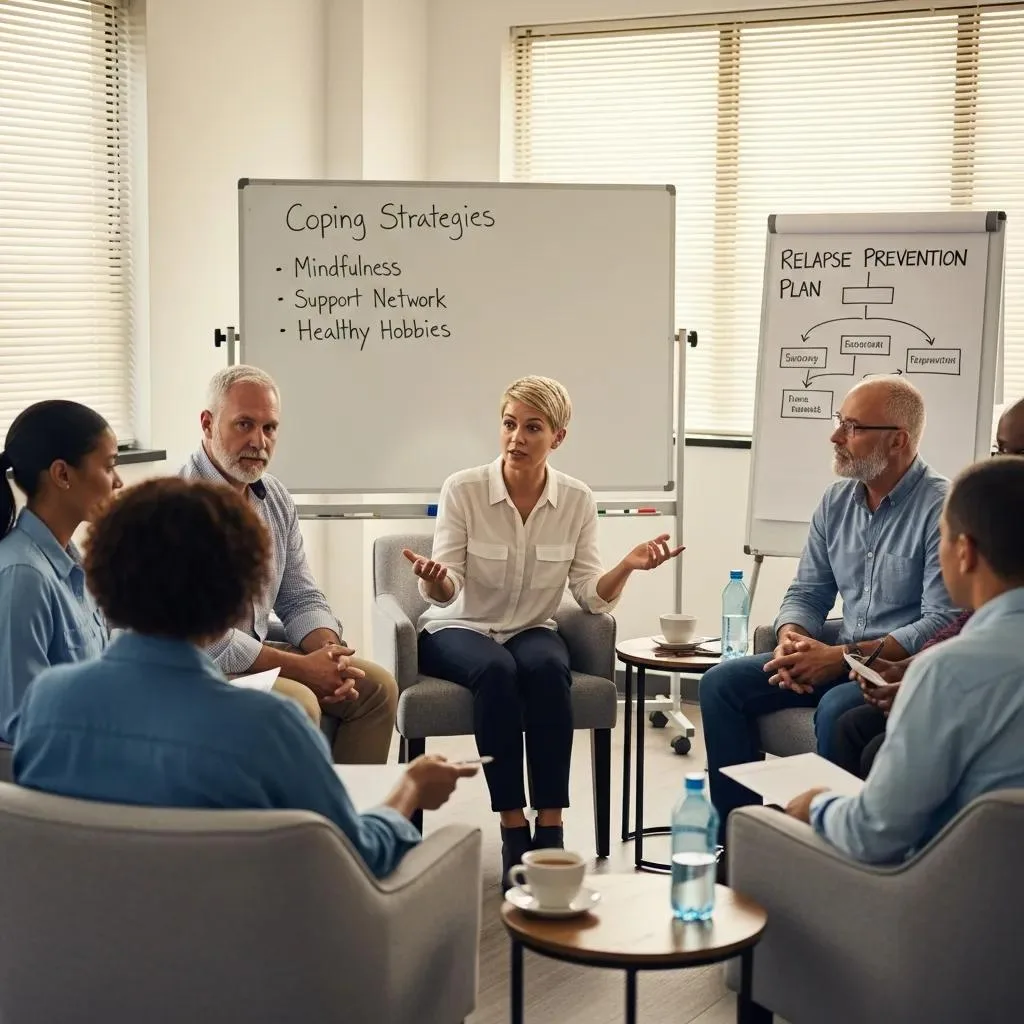 Cbt For Addiction: How It Helps In Recovery Group Relapse-Prevention Session Using Cbt Strategies To Manage Triggers And Cravings
