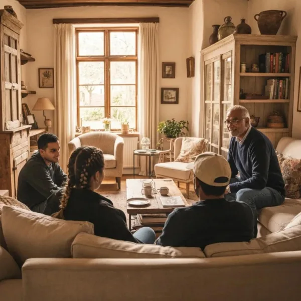 Group Therapy Session In A Supportive Environment Emphasizing Addiction Aftercare And Community Support