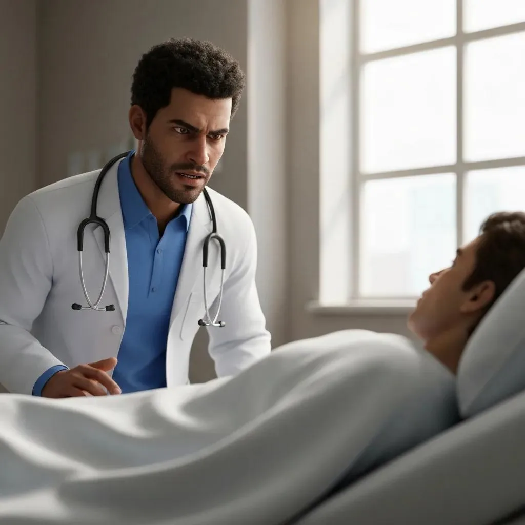 Opiate Detox &Amp; Withdrawal Management In Las Vegas, Nv Healthcare professional in a white coat and stethoscope assisting a patient in a calming detox facility environment, emphasizing medically supervised opiate detox and withdrawal management in Las Vegas, NV.