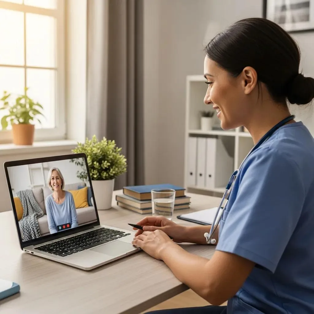Clinician Conducting A Telehealth Visit — An Example Of How Addiction Care Adapted During The Pandemic
