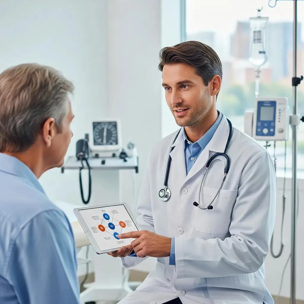 Fentanyl Rehab Program Las Vegas, Nevada A Clinician Discussing A Personalized Treatment Plan With A Patient In A Calm, Supervised Detox Setting