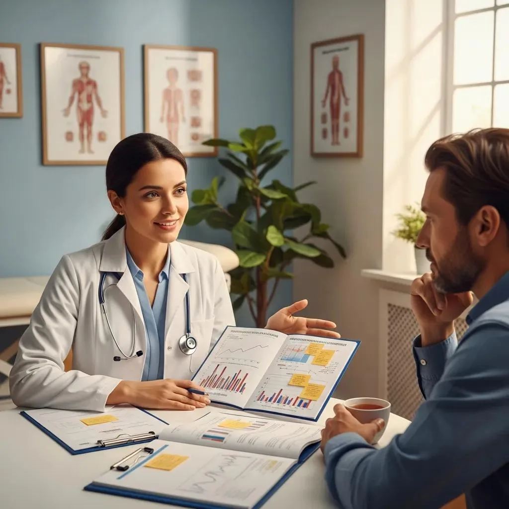 Clinician Speaking With A Patient About Withdrawal Symptoms In A Supportive Setting