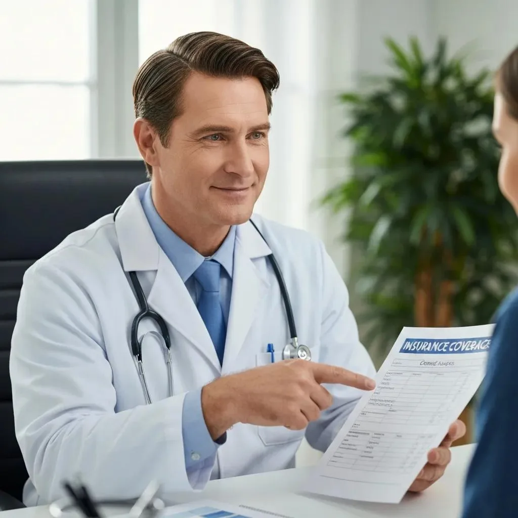 A Clinician Explaining Insurance Coverage For Addiction Treatment To A Patient