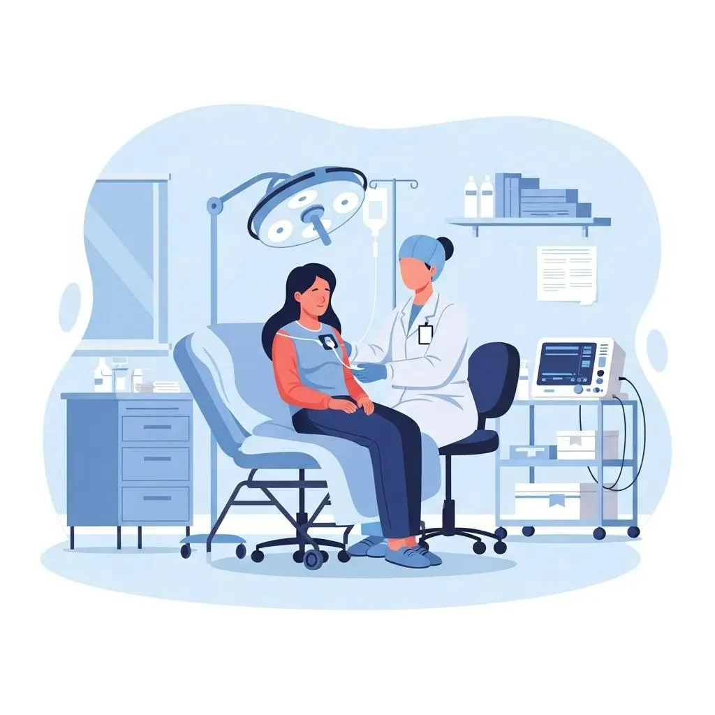 Opioid Addiction: Understanding The Crisis &Amp; Recovery Healthcare professional monitoring a patient during medical detox for opioid withdrawal in a clinical setting, featuring medical equipment and supportive care elements.