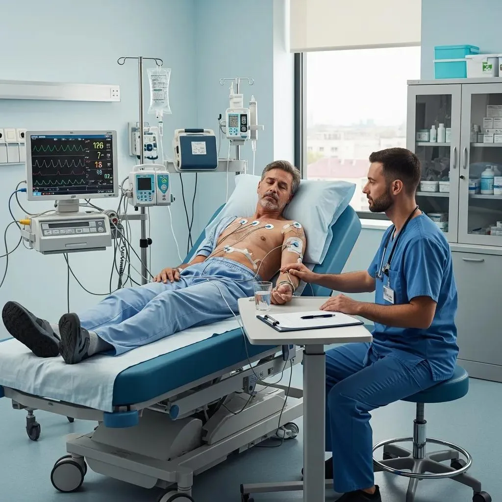 Medical Detox Services In Las Vegas, Nevada Healthcare Professional Monitoring A Patient In A Medical Detox Setting, Emphasizing Safety And Care