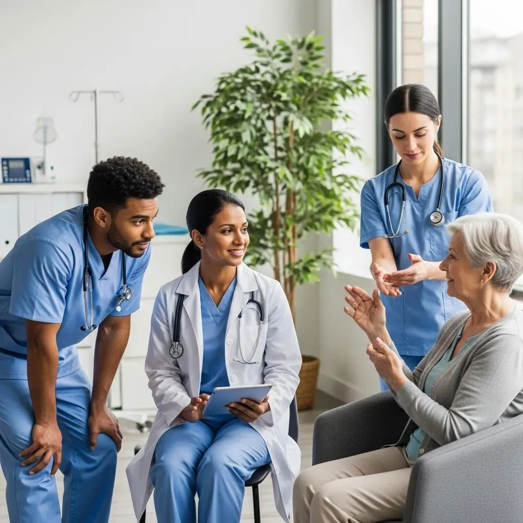 Healthcare Team Collaborating On Alcohol Detox Treatment In A Supportive Clinical Environment