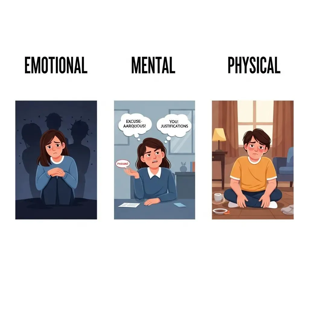 Diagram Showing The Emotional, Mental, And Physical Stages Of Relapse