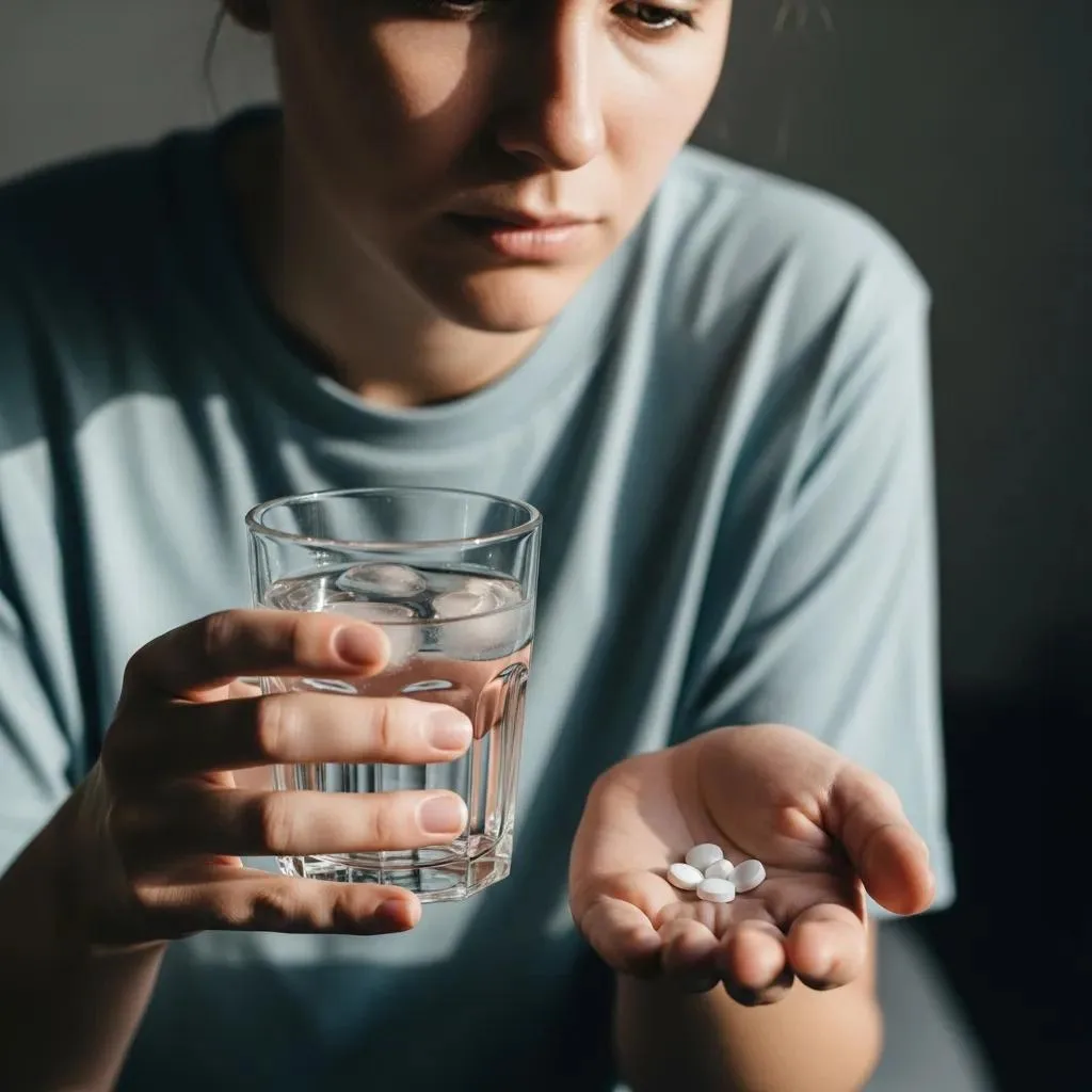 Person Considering Self-Medication, Illustrating The Link Between Anxiety And Substance Use