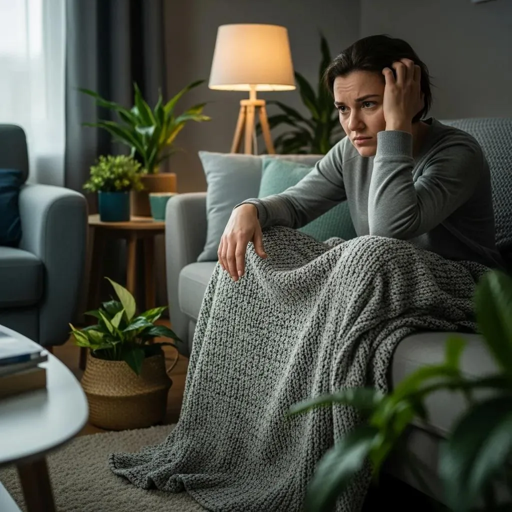 Person Managing Cannabis Withdrawal Symptoms In A Calm, Supportive Home Environment