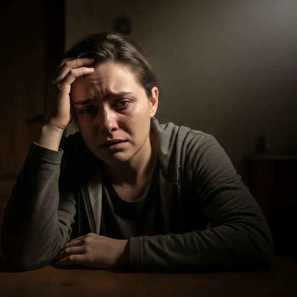 A Person Alone In A Dim Room Showing Signs Of Emotional Distress, Representing Psychological Effects Of Addiction