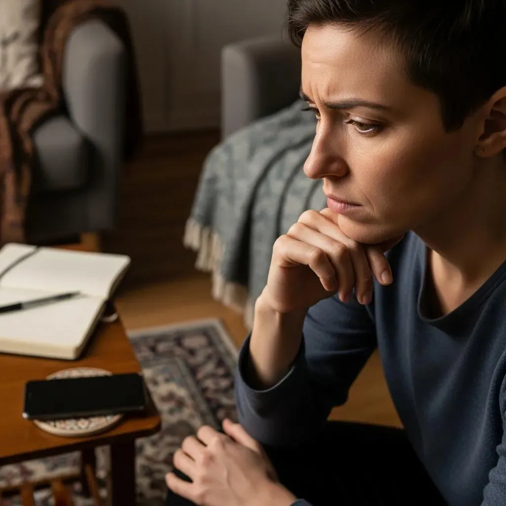 Person Alone, Appearing Withdrawn And Tired, Showing Emotional Strain Linked To Relapse Risk