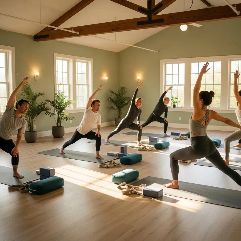 Benefits Of Inpatient Addiction Treatment Group Practicing Yoga As Part Of An Integrative Addiction Treatment Program