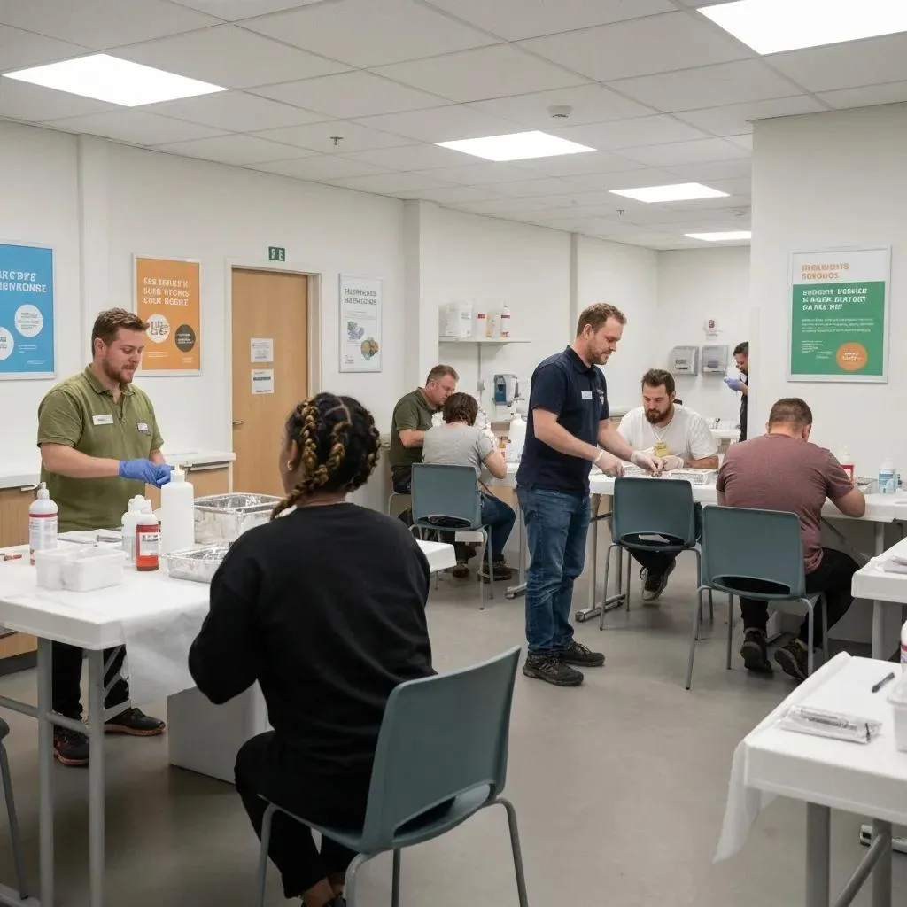 Harm Reduction Strategies In Addiction Interior Of A Supervised Consumption Space With Staff Supervision And Harm Reduction Supports