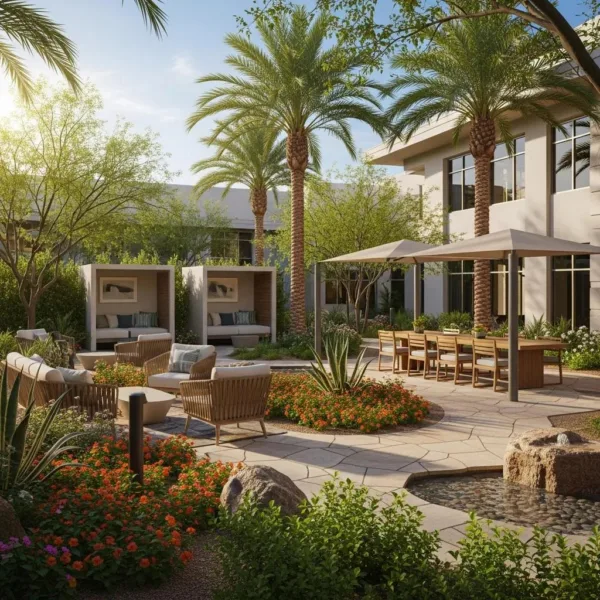 Las Vegas Addiction Treatment Center Outdoor Area Promoting Recovery And Support