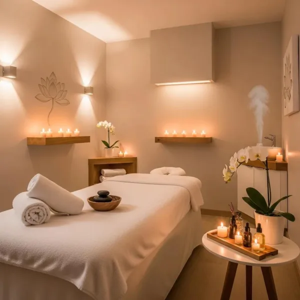 Luxurious Spa Environment Showcasing Relaxation And Wellness For Addiction Recovery