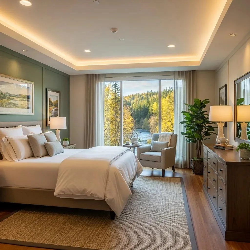 Comfortable Private Therapy Room With Warm Furnishings