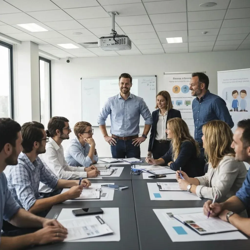 Resources For Employers: Supporting Employees In Recovery Managers In A Training Session Learning To Create A Stigma-Free Workplace