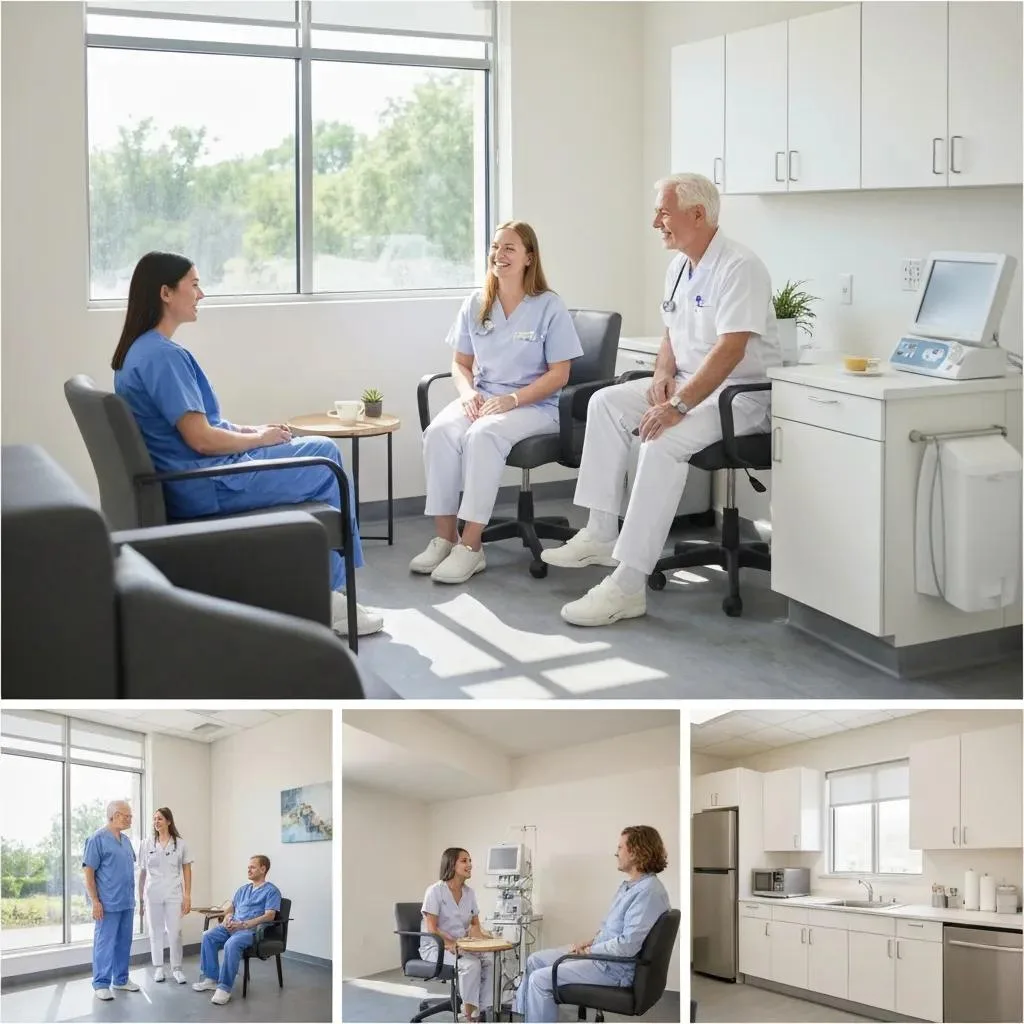 Clinical Detox Setting With Healthcare Staff Providing Support