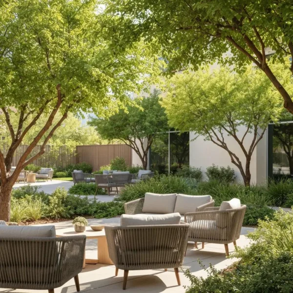 Modern Drug Rehabilitation Center In Las Vegas With Serene Outdoor Space