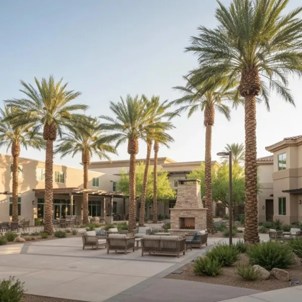 Modern Drug Rehabilitation Center In Las Vegas With Serene Outdoor Space