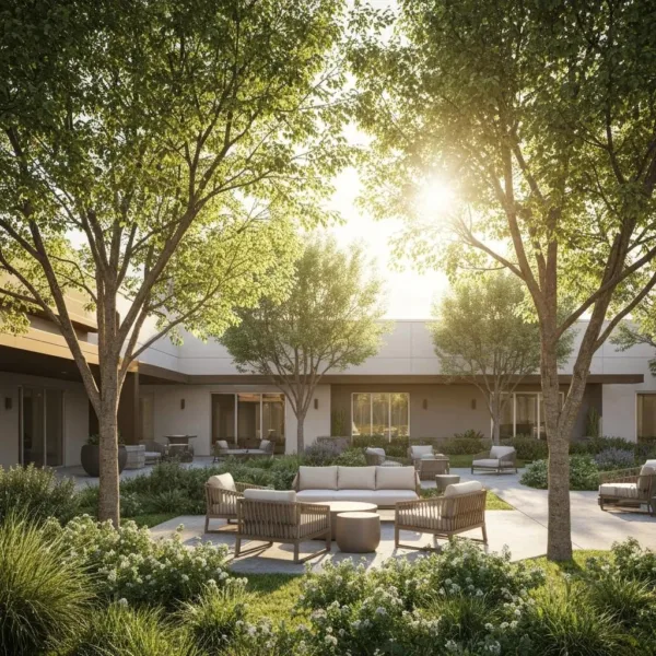 Modern Drug Rehabilitation Center In Las Vegas With Serene Outdoor Space