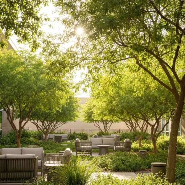 Modern Rehabilitation Center In Las Vegas With Serene Outdoor Space Promoting Recovery And Hope