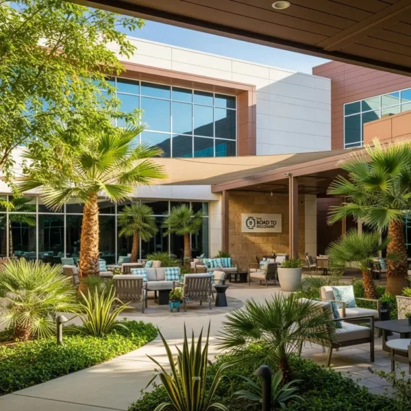 Modern Treatment Center In Las Vegas With Serene Outdoor Space Promoting Recovery And Hope